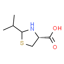 4-Thiazolidinecarboxylicacid,2-(1-methylethyl)-,(4R)-(9CI) Structure
