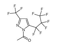 1-Acetyl-5-(heptafluoropropyl)-3-(trifluoromethyl)-1H-pyrazole结构式