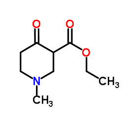 1-甲基-4-氧代哌啶-3-羧酸乙酯结构式