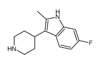 6-氟-2-甲基-3-(4-哌啶)-1H-吲哚结构式