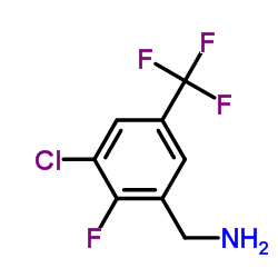 3-氯-2-氟-5-(三氟甲基)苄胺结构式