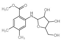 Anthranilic acid,4,5-dimethyl-N-D-ribofuranosyl-, methyl ester (8CI)结构式