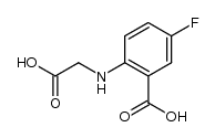 2-(carboxymethyl-amino)-5-fluoro-benzoic acid结构式