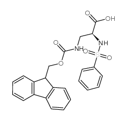 (2s)-2-苯磺酰胺-3-({[(9h-芴-9-基)甲氧基]羰基}氨基)丙酸结构式