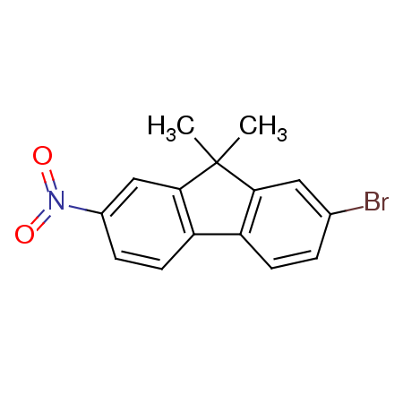 2-bromo-7-nitro-9,9-dimethyl-9H-fluorene structure