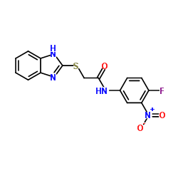 2-(1H-Benzimidazol-2-ylsulfanyl)-N-(4-fluoro-3-nitrophenyl)acetamide Structure