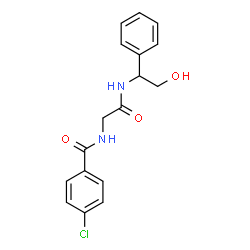 4-CHLORO-N-(2-[(2-HYDROXY-1-PHENYLETHYL)AMINO]-2-OXOETHYL)BENZENECARBOXAMIDE结构式