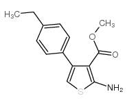 2-氨基-4-(4-乙基苯基)噻吩-3-羧酸甲酯结构式
