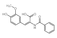 2-benzamido-3-(4-hydroxy-3-methoxy-phenyl)prop-2-enoic acid picture