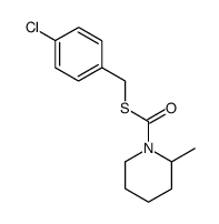 2-Methyl-piperidine-1-carbothioic acid S-(4-chloro-benzyl) ester结构式