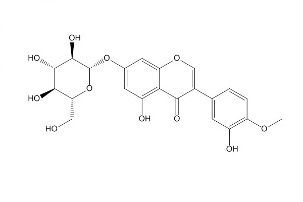 Pratensein 7-O-glucopyranoside Structure