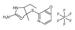 (5S)-4-ethyl-5-methyl-5-(7-oxa-4-azabicyclo[4.1.0]hepta-1(6),2,4- trien-5-ylsulfanyl)-3,4-dihydrooxazol-1-ium-2-amine hexafluoropho sphate Structure