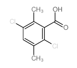 2,5-dichloro-3,6-dimethyl-benzoic acid结构式