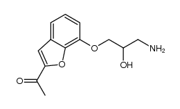 2-acetyl-7-(2-hydroxy-3-aminopropoxy)benzofuran结构式