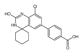 4-(8'-Chloro-2'-oxo-2',3'-dihydro-1'H-spiro[cyclohexane-1,4'-quin azolin]-6'-yl)benzoic acid结构式