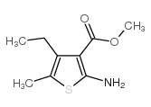 2-氨基-4-乙基-5-甲基噻吩-3-羧酸甲酯结构式