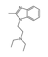 N,N-diethyl-2-(2-methylbenzimidazol-1-yl)ethanamine结构式