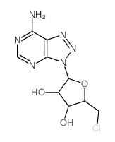 2-(5-amino-2,4,7,8,9-pentazabicyclo[4.3.0]nona-1,3,5,7-tetraen-9-yl)-5-(chloromethyl)oxolane-3,4-diol Structure
