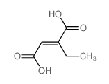 2-Butenedioic acid,2-ethyl-, (2E)- Structure