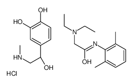 2-(diethylamino)-N-(2,6-dimethylphenyl)acetamide,4-[(1R)-1-hydroxy-2-(methylamino)ethyl]benzene-1,2-diol,hydrochloride Structure