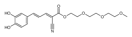 2-cyano-5-(3,4-dihydroxyphenyl)-penta-2E,4E-dienoic acid 2-[2-(2-methoxyethoxy)ethoxy]ethyl ester Structure