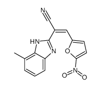 (E)-2-(4-methyl-1H-benzimidazol-2-yl)-3-(5-nitrofuran-2-yl)prop-2-enenitrile结构式