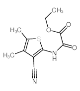 ethyl (3-cyano-4,5-dimethyl-thiophen-2-yl)carbamoylformate结构式