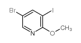 5-溴-3-碘-2-甲氧基吡啶结构式