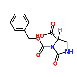 (S)-(-)-2-氧代-1,5-咪唑烷二羧酸1-苄酯结构式