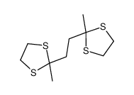 2-methyl-2-[2-(2-methyl-1,3-dithiolan-2-yl)ethyl]-1,3-dithiolane结构式