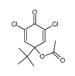 Acetic acid 1-tert-butyl-3,5-dichloro-4-oxo-cyclohexa-2,5-dienyl ester Structure