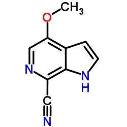4-甲氧基-1H-吡咯并[2,3-c]吡啶-7-甲腈结构式