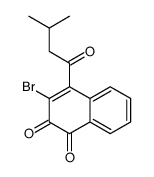 3-bromo-4-(3-methylbutanoyl)naphthalene-1,2-dione结构式