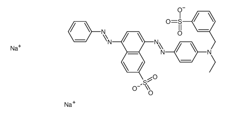8-[[4-[乙基[(3-磺苯基)甲基]氨基]苯基]偶氮]-5-(苯基偶氮)-2-萘磺酸二钠盐结构式