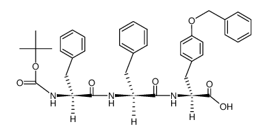Boc-Phe-Phe-Tyr(CH2-Ph)-OH结构式