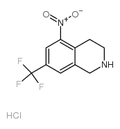 7-(三氟甲基)-1,2,3,4-四氢-5-硝基异喹啉盐酸盐结构式