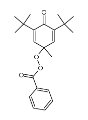 3,5-di-tert-butyl-1-methyl-4-oxocyclohexa-2,5-dien-1-yl benzoperoxoate结构式