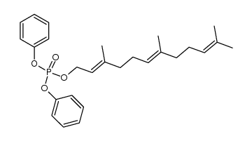 phosphoric acid diphenyl ester (2E,6E)-3,7,11-trimethyl-dodeca-2,6,10-trienyl ester结构式