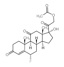 6.alpha.-Fluoro-cortisone 21-acetate structure