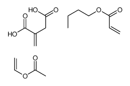 butyl prop-2-enoate,ethenyl acetate,2-methylidenebutanedioic acid Structure