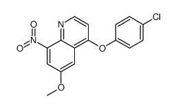 4-(4-chlorophenoxy)-6-methoxy-8-nitroquinoline结构式