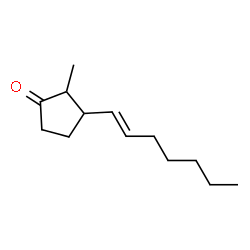 Cyclopentanone, 3-(1-heptenyl)-2-methyl- (9CI)结构式