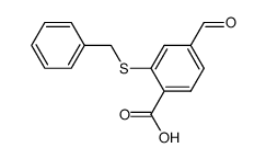 3-benzylmercapto-4-carboxy benzaldehyde结构式