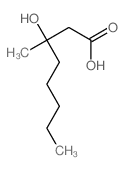 Octanoic acid,3-hydroxy-3-methyl-结构式