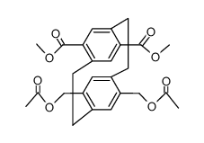 dimethyl 42,45-bis(acetoxymethyl)-1,4(1,4)-dibenzenacyclohexaphane-12,15-dicarboxylate Structure