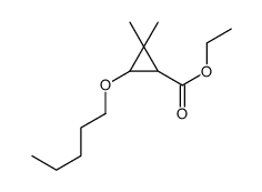 ethyl 2,2-dimethyl-3-pentoxycyclopropane-1-carboxylate结构式