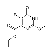 5-fluoro-2-methylsulfanyl-6-oxo-1,6-dihydro-pyrimidine-4-carboxylic acid ethyl ester Structure