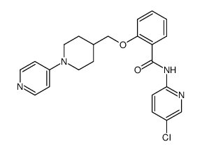 N-(5-chloropyridin-2-yl)-2-[[1-(4-pyridinyl)piperidin-4-yl]methoxy]benzamide结构式