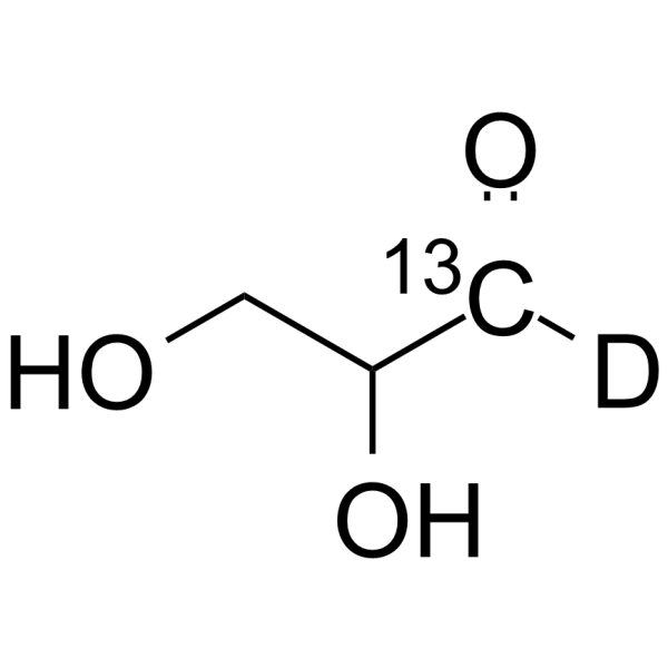 DL-Glyceraldehyde-13C,d Structure