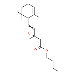 butyl 3-hydroxy-3-methyl-5-(2,6,6-trimethyl-2-cyclohexen-1-yl)pent-4-en-1-oate结构式